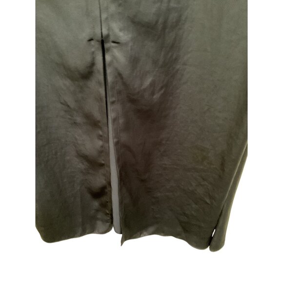 Theory Navy Slip Dress W/ Plunging Neckline Front Slit Size 2 - Picture 6 of 8